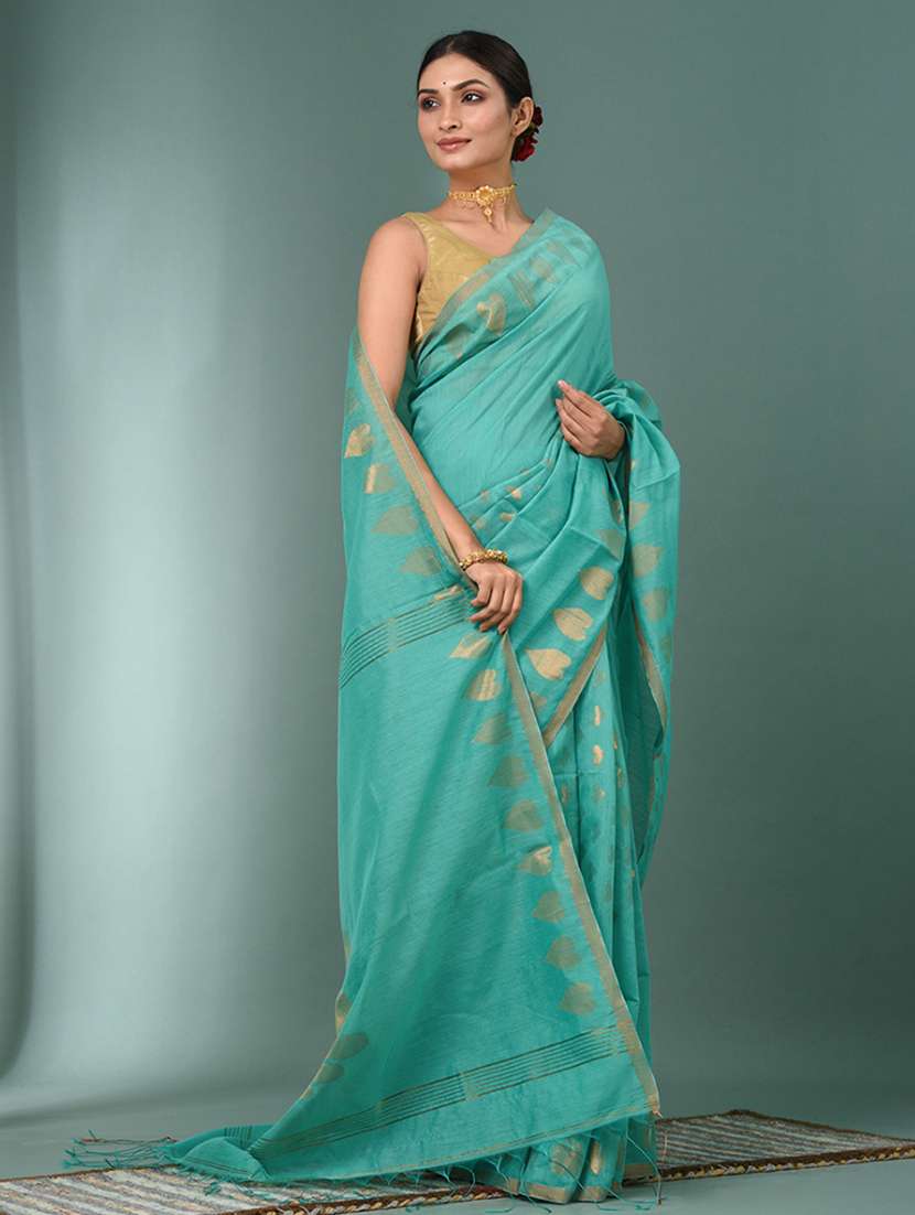 women self design handloom saree with blouse - 22140311 -  Standard Image - 2