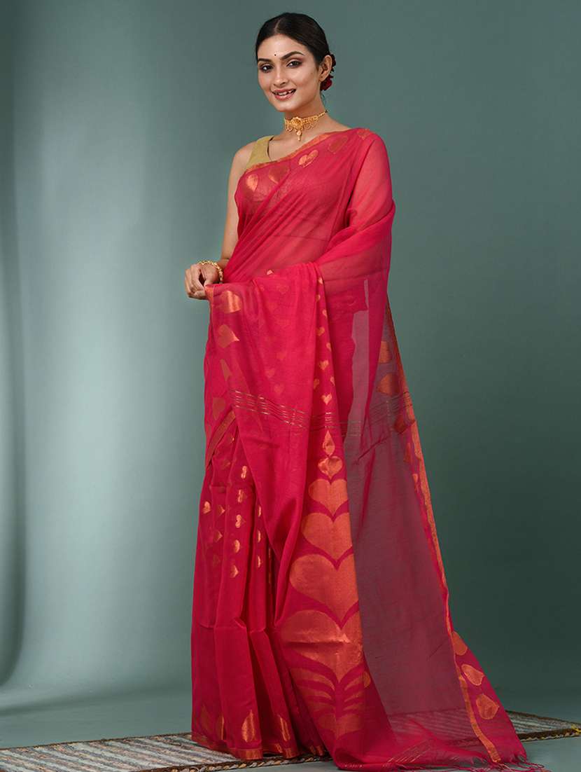 women self design handloom saree with blouse - 22140314 -  Standard Image - 2