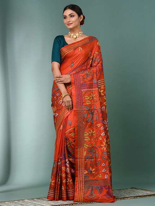women handloom kantha stitch saree with blouse - 22140339 -  Standard Image - 0