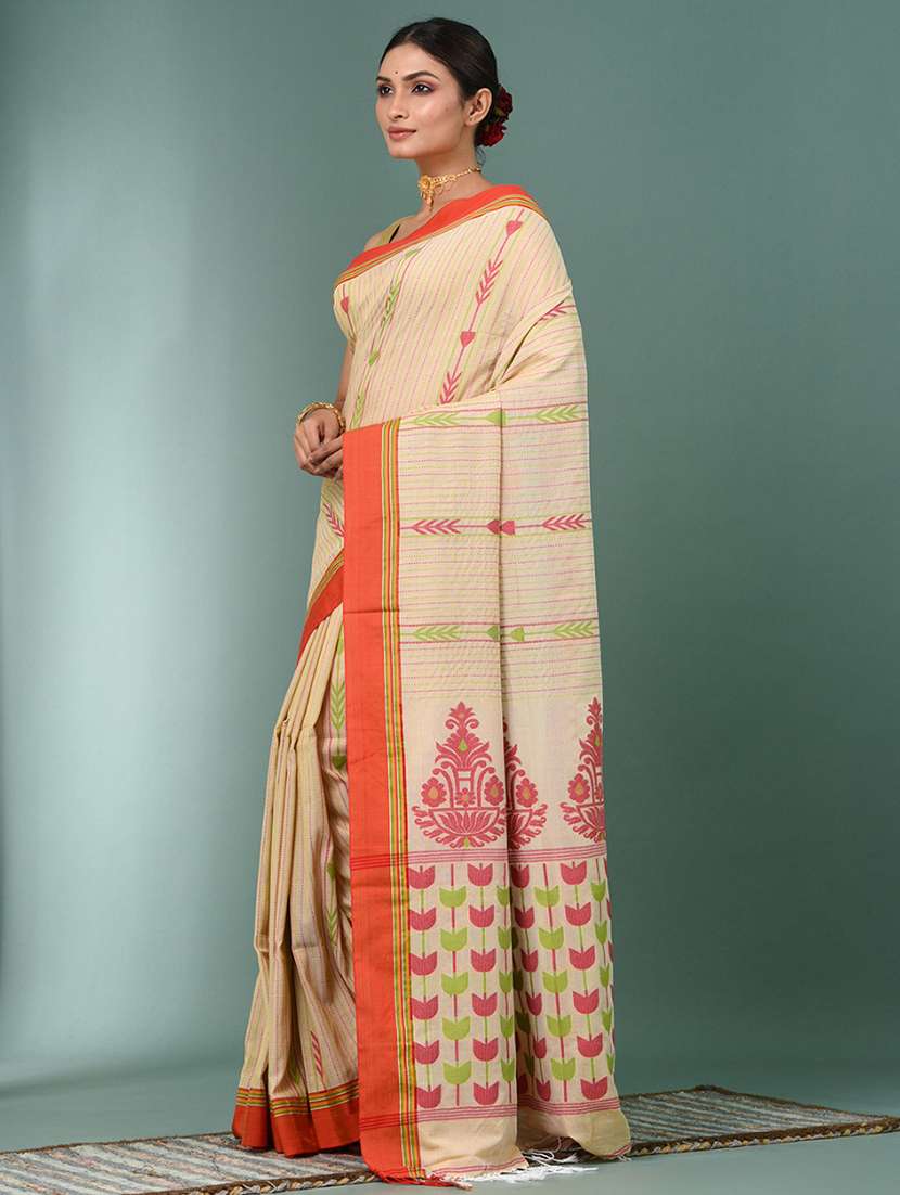 women self design handloom saree with blouse - 22140361 - Standard Image - 2
