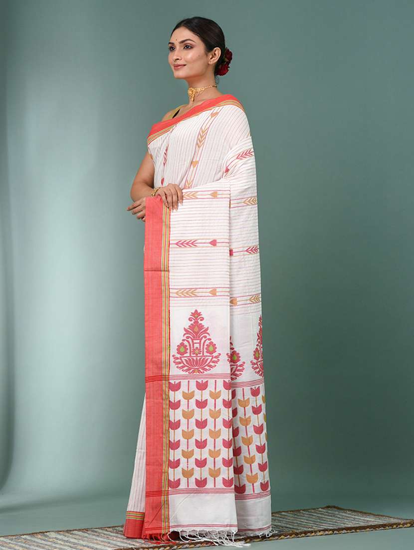 women self design handloom saree with blouse - 22140362 -  Standard Image - 2