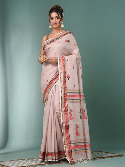 women self design handloom saree with blouse - 22140368 - Standard Image - 0