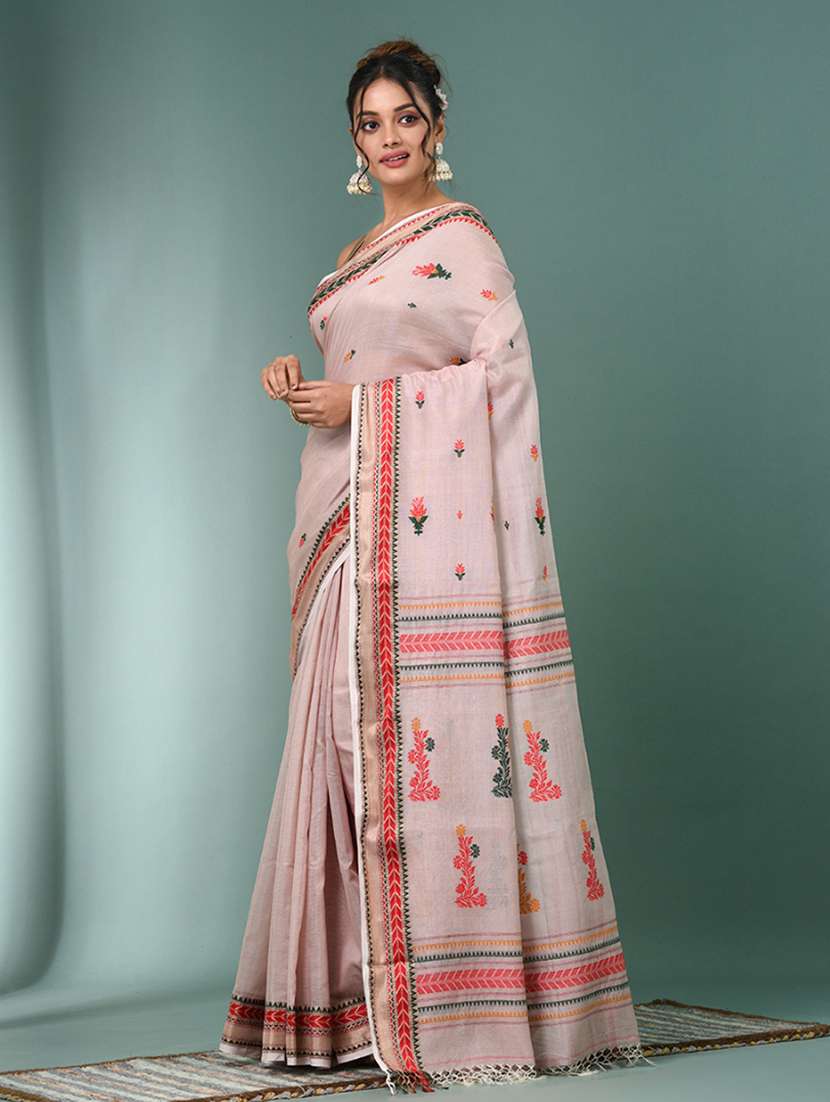 women self design handloom saree with blouse - 22140368 - Standard Image - 2