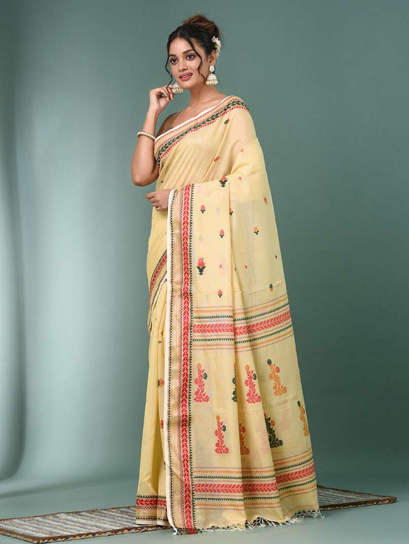 women self design handloom saree with blouse - 22140370 - Standard Image - 2