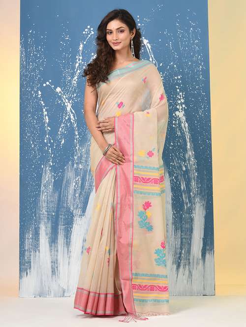 women self design handloom saree with blouse - 22140372 -  Standard Image - 0