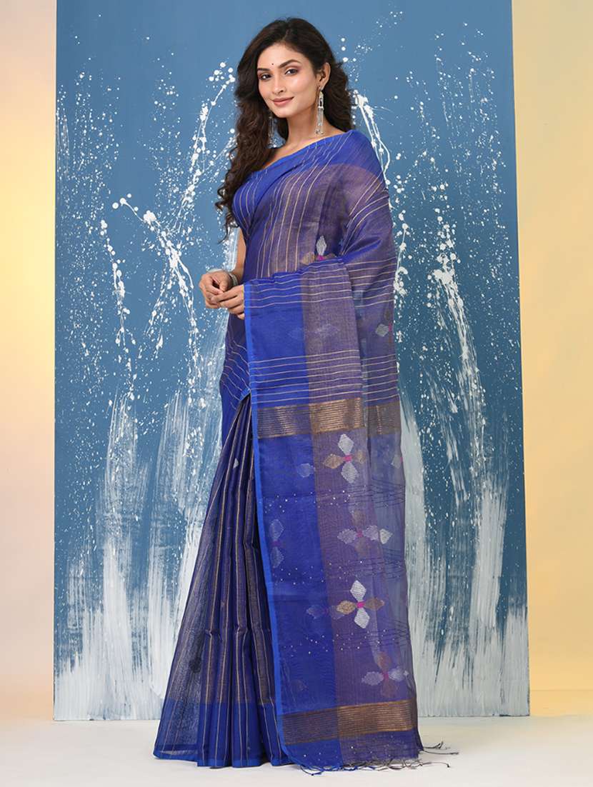 women self design handloom saree with blouse - 22140389 -  Standard Image - 2