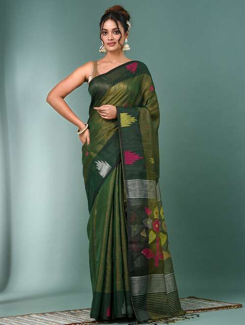 women self design handloom saree with blouse - 22140398 -  Standard Image - 0