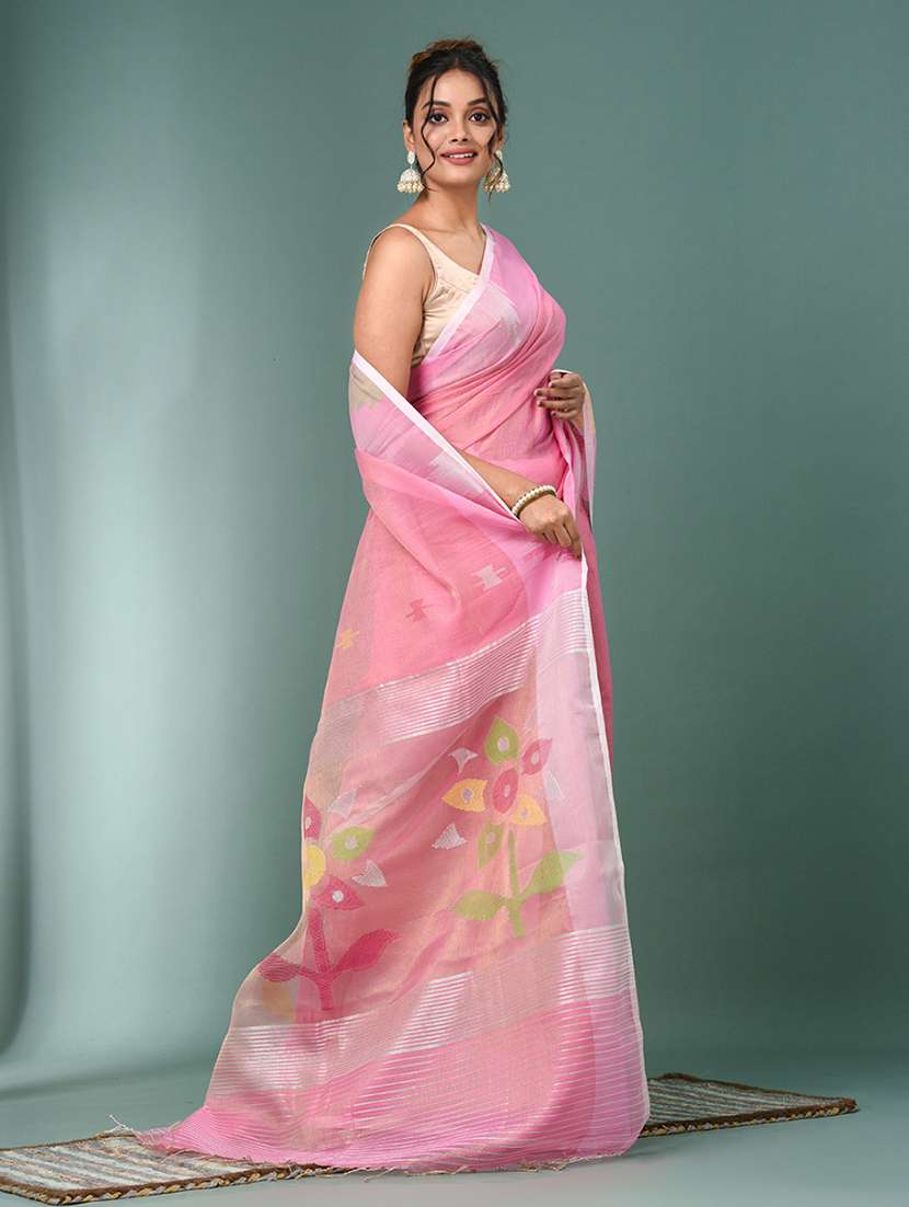 women self design handloom saree with blouse - 22140401 -  Standard Image - 2