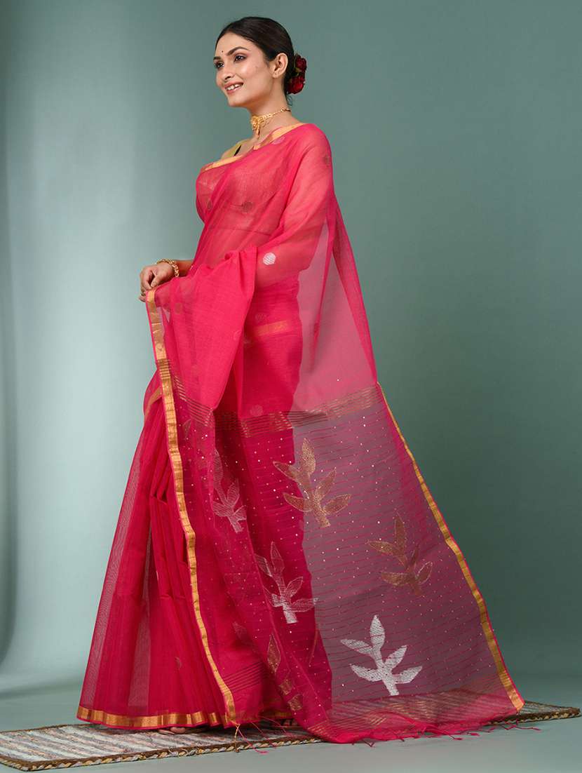women self design handloom saree with blouse - 22140406 - Standard Image - 2