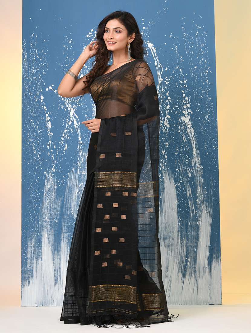 women self design handloom saree with blouse - 22140413 - Standard Image - 2