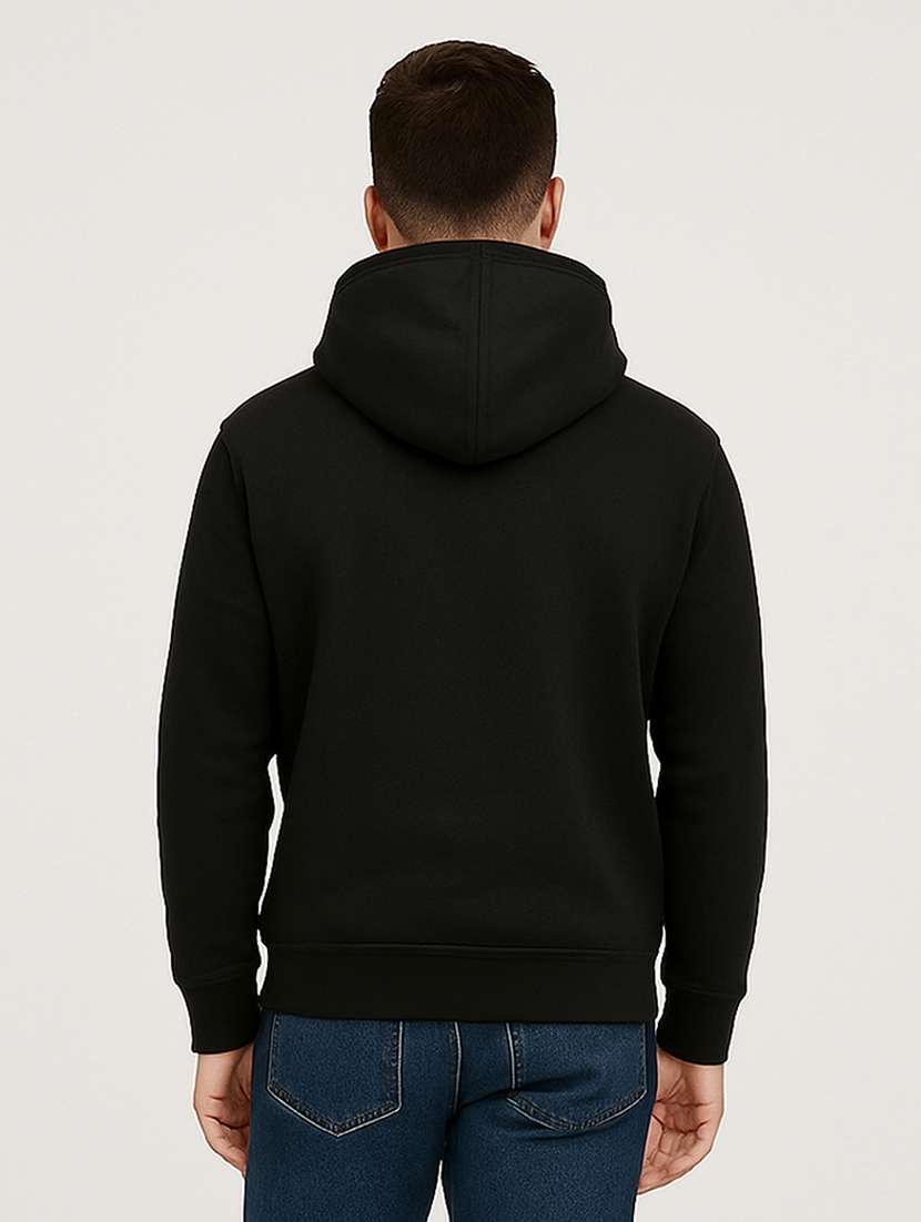 men solid long sleeve regular fit hooded sweatshirt - 22140475 -  Standard Image - 2