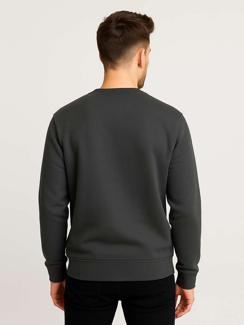 men solid long sleeve regular fit sweatshirt - 22140484 -  Standard Image - 2