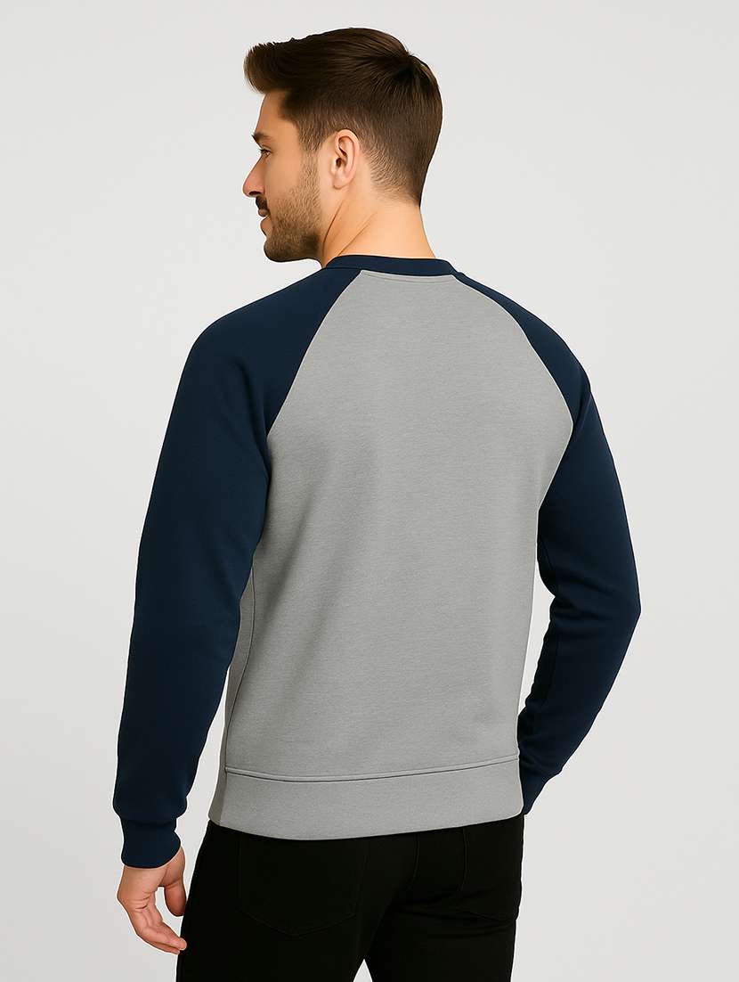 men color block long sleeve regular fit sweatshirt - 22140487 -  Standard Image - 2