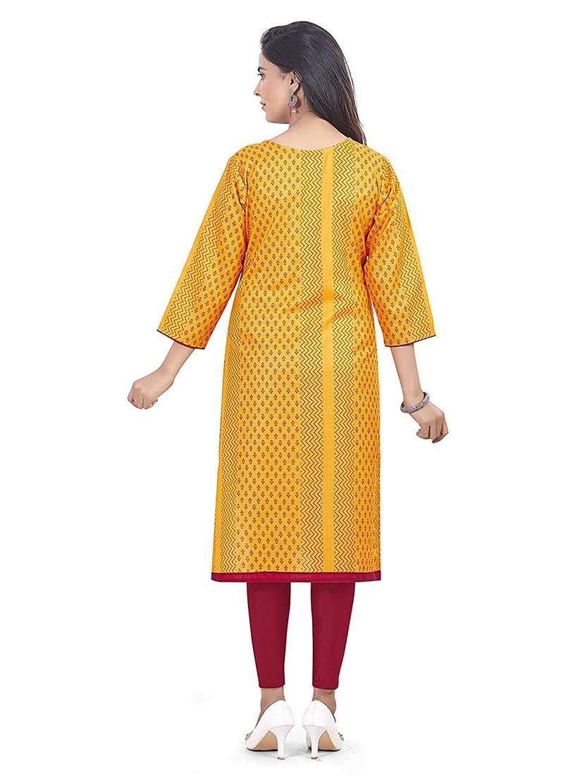 women printed three quarter sleeve maternity wear kurta - 22140620 -  Standard Image - 2