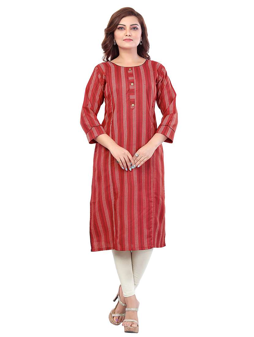 women self design three quarter sleeve maternity wear kurta - 22140630 -  Standard Image - 2