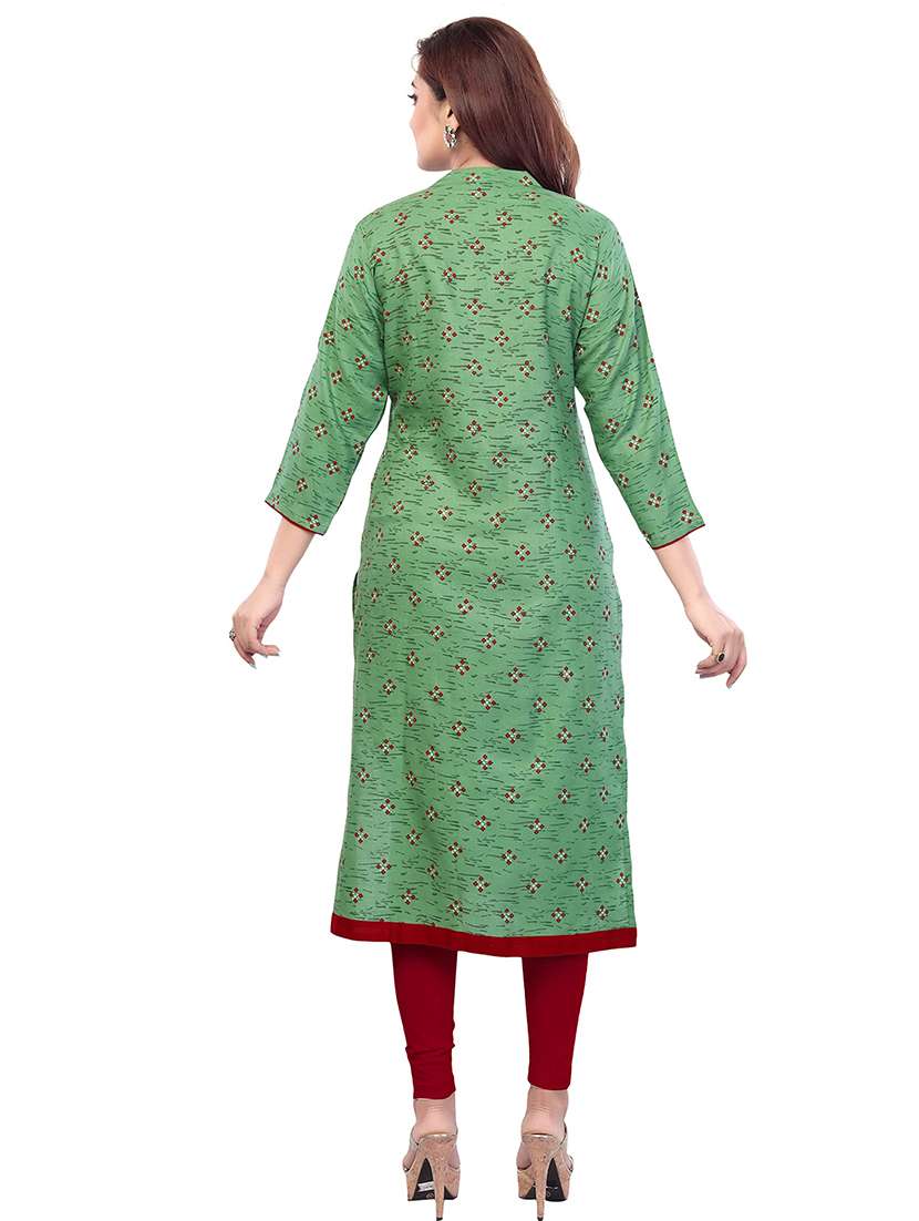 women printed three quarter sleeve maternity wear kurta - 22140643 -  Standard Image - 2