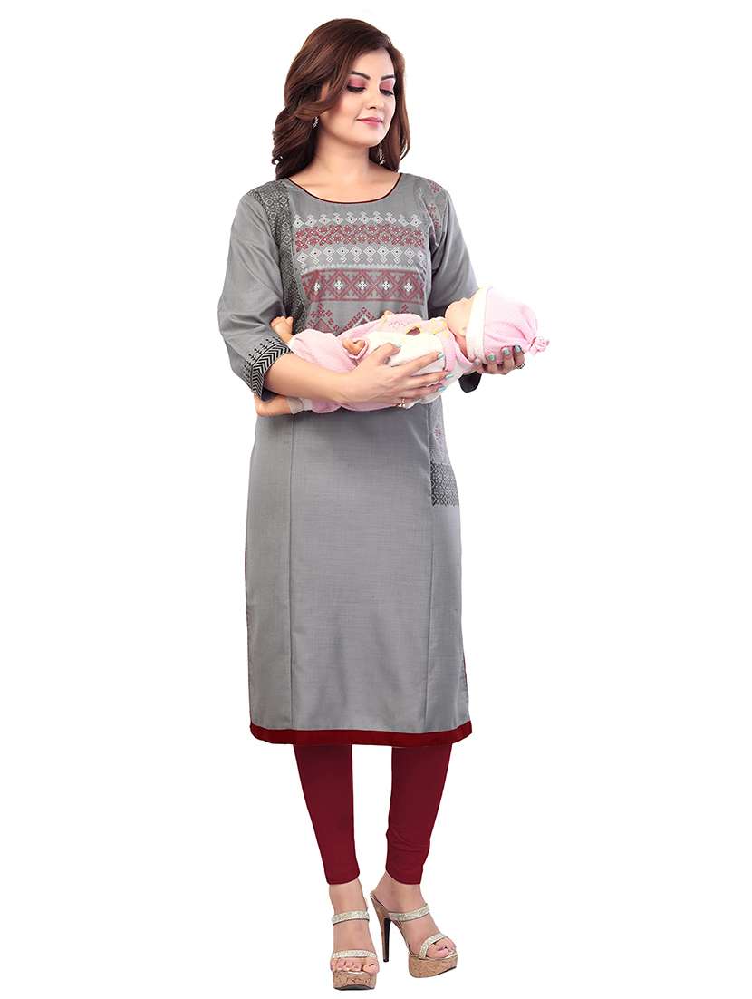 women pack of 2 maternity wear kurta - 22140672 -  Standard Image - 2