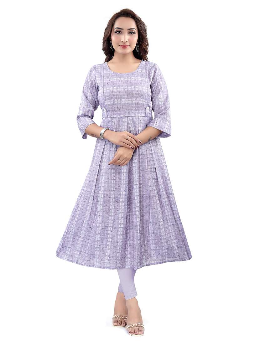 women self design three quarter sleeve maternity wear kurta - 22140698 -  Standard Image - 2