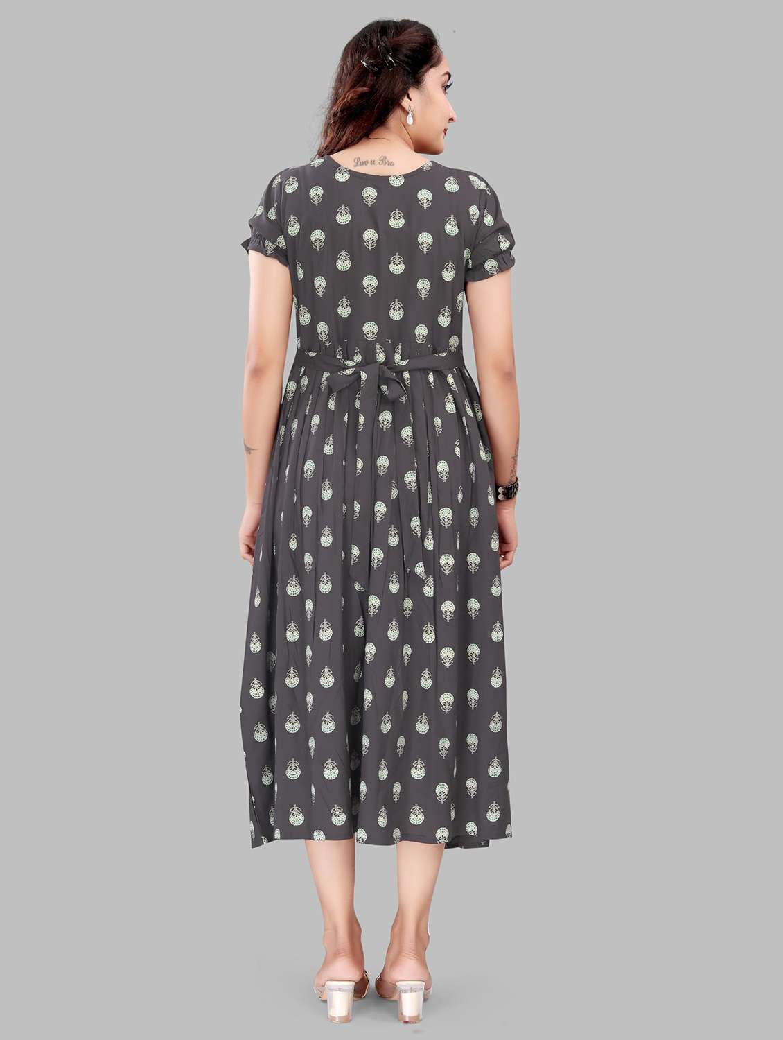 women printed short sleeve maternity wear dress - 22140732 -  Standard Image - 2