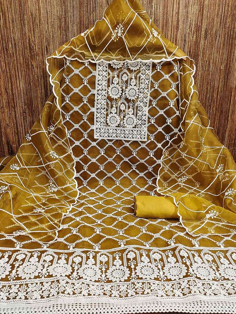 women solid with work unstitched suit set - 22141166 -  Standard Image - 2