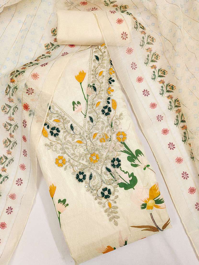 women floral printed unstitched suit set - 22141170 -  Standard Image - 2