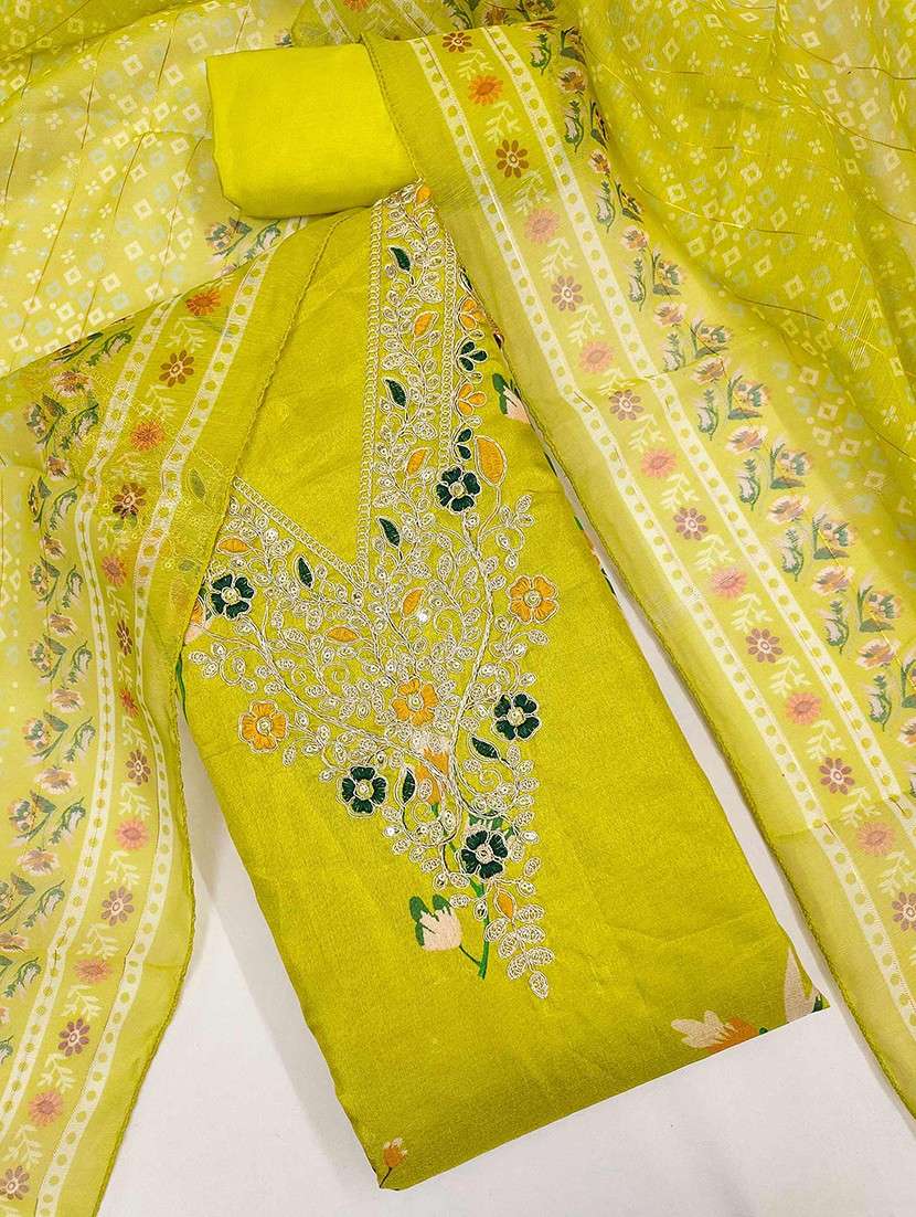 women floral printed unstitched suit set - 22141171 -  Standard Image - 2