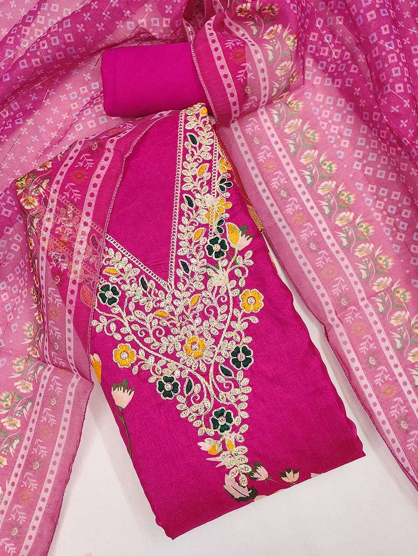 women floral printed unstitched suit set - 22141172 -  Standard Image - 2