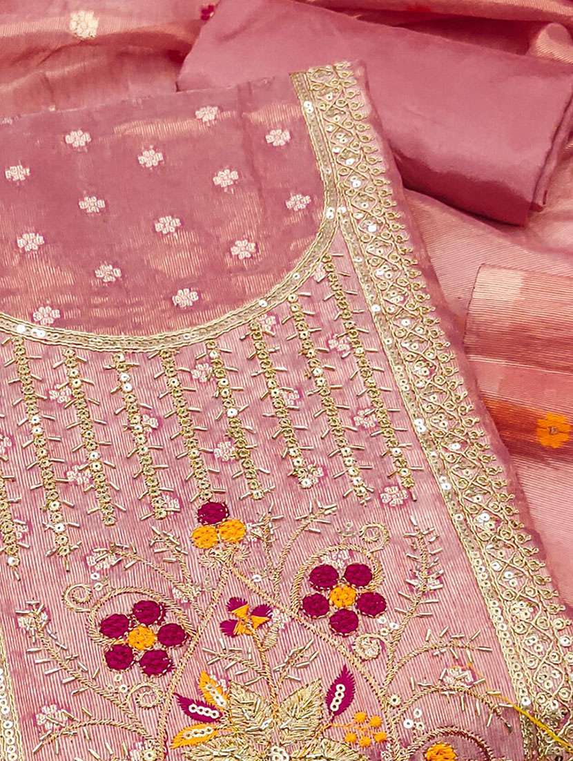 women self design embroidered unstitched suit set - 22141176 - Standard Image - 2