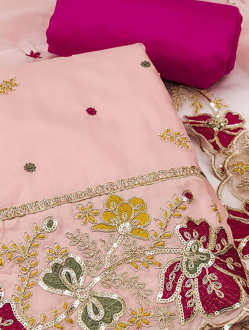 women solid with work unstitched suit set - 22141188 -  Standard Image - 2