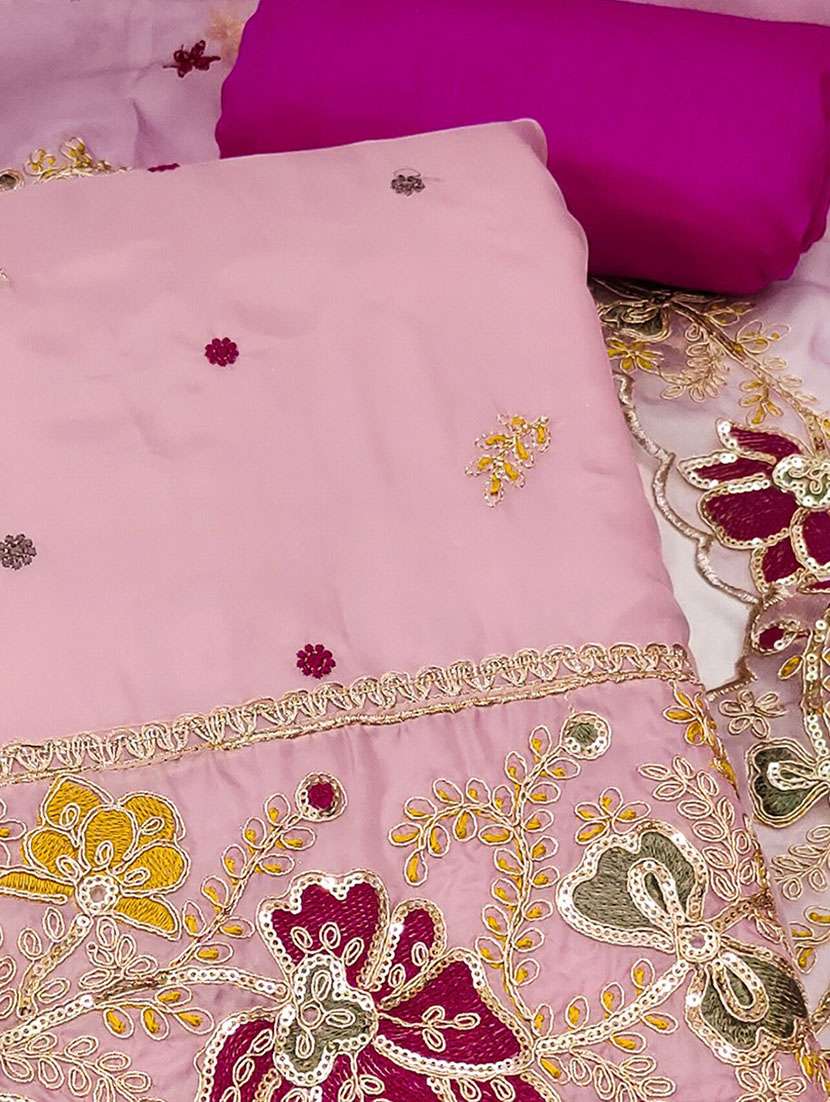 women solid with work unstitched suit set - 22141189 -  Standard Image - 2