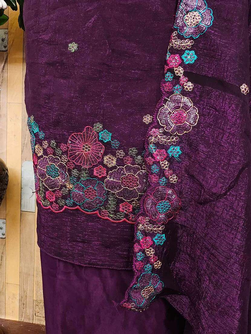 women solid with work unstitched suit set - 22141230 -  Standard Image - 2