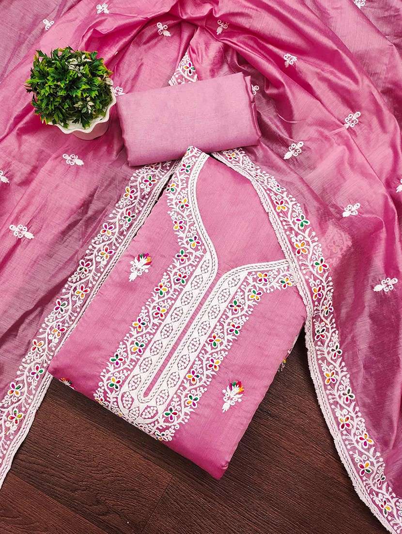 women solid with work unstitched suit set - 22141252 -  Standard Image - 2