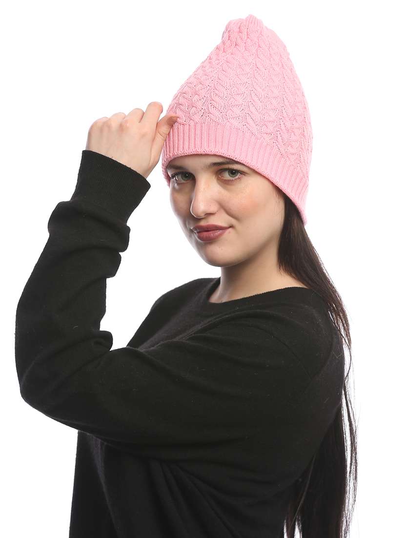 women self design winter cap - 22141254 -  Standard Image - 2