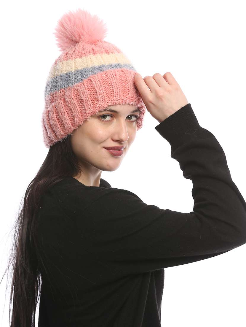 women self design winter cap - 22141257 -  Standard Image - 2