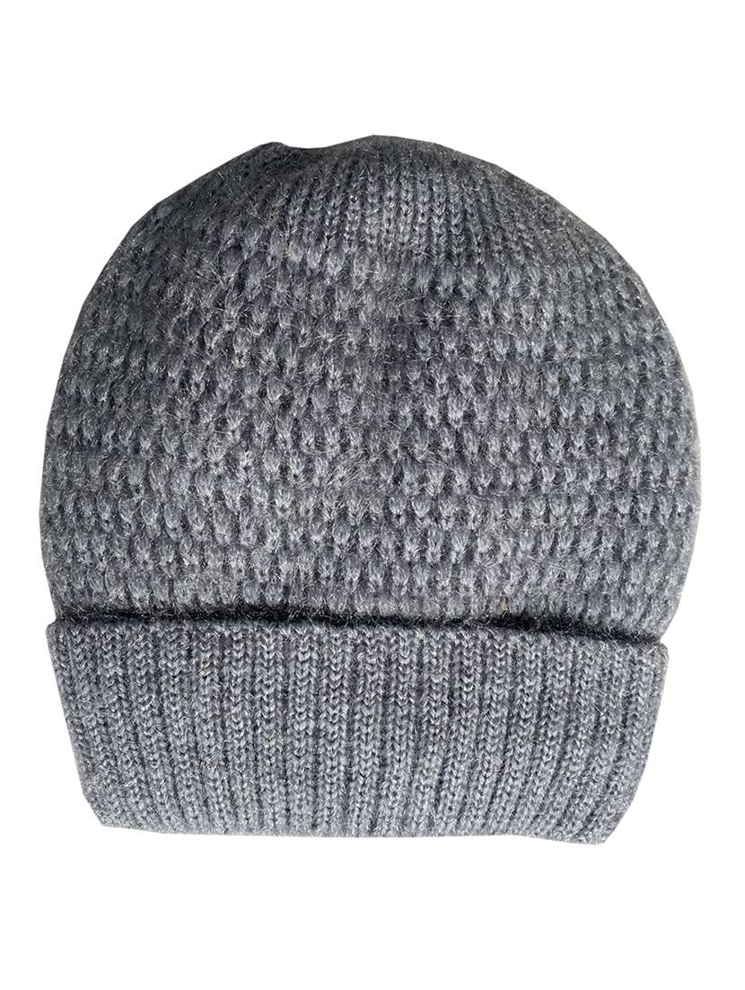 women self design winter cap - 22141262 - Standard Image - 2