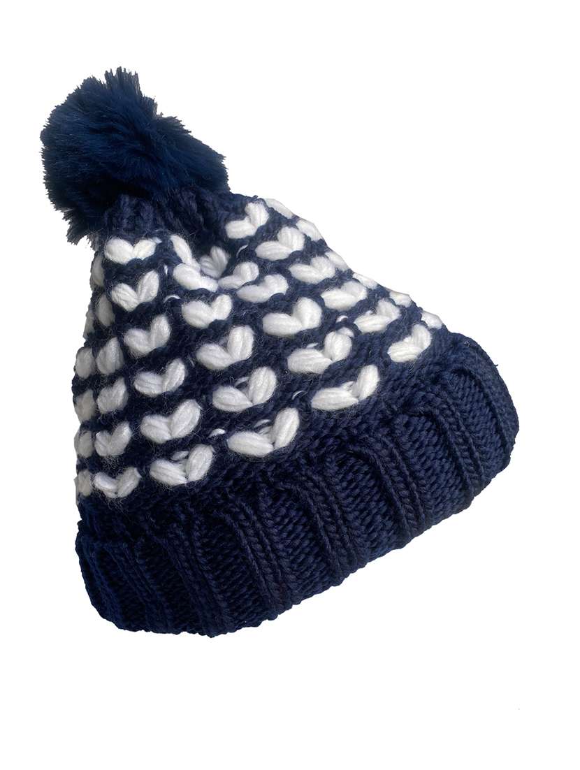 women self design winter cap - 22141268 -  Standard Image - 2