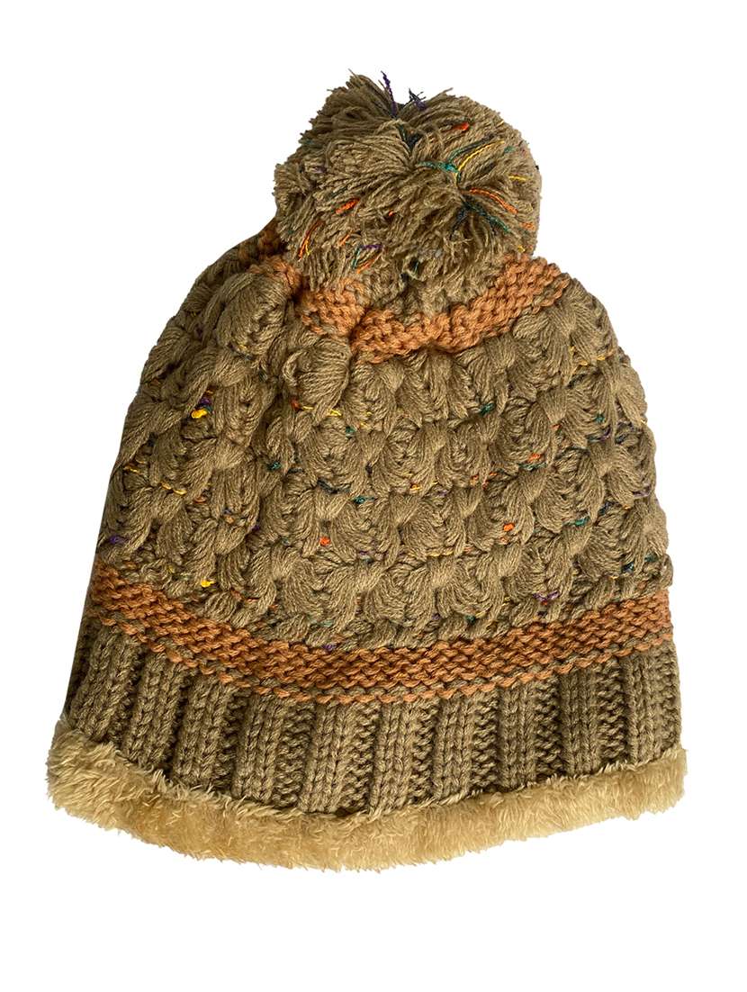 women self design winter cap - 22141292 - Standard Image - 2