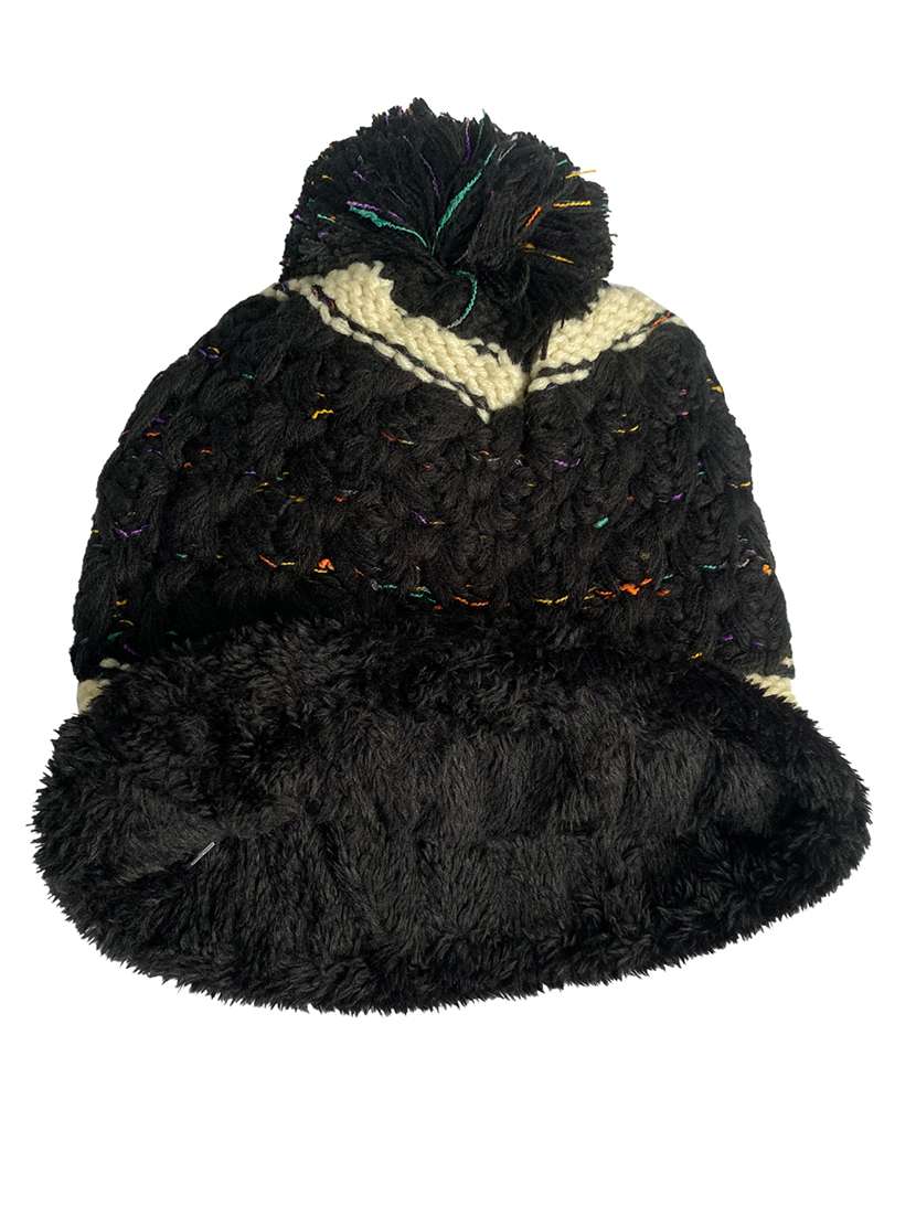 women self design winter cap - 22141293 - Standard Image - 2