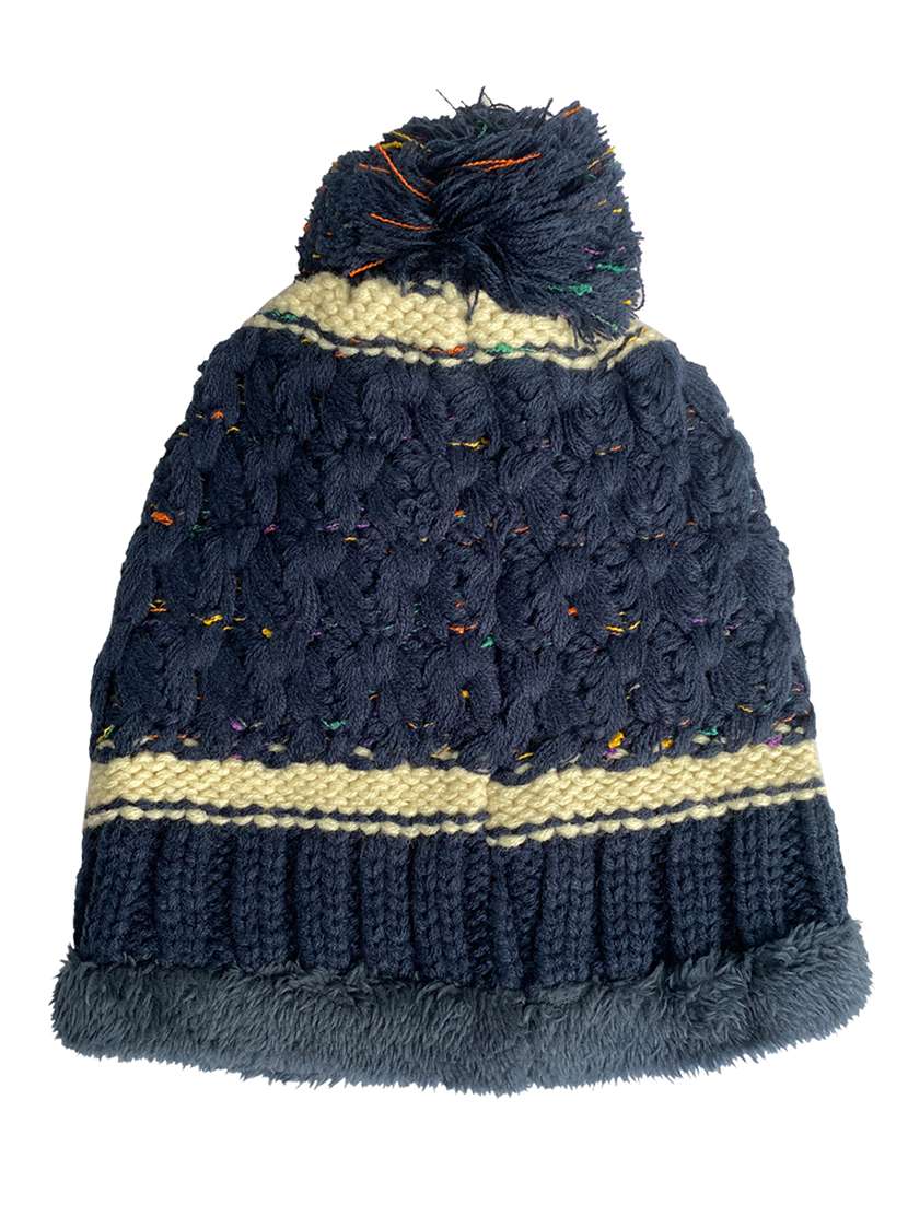 women self design winter cap - 22141295 - Standard Image - 2