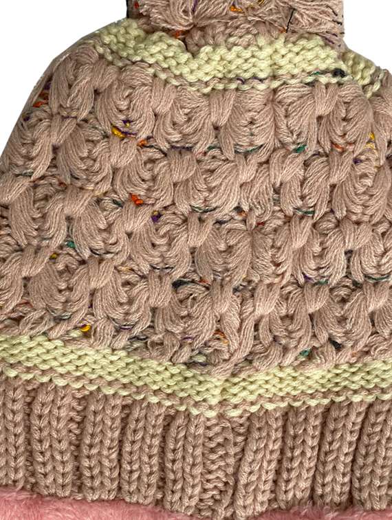 women self design winter cap - 22141296 - Standard Image - 2