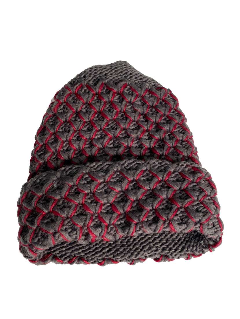 women self design winter cap - 22141301 - Standard Image - 2