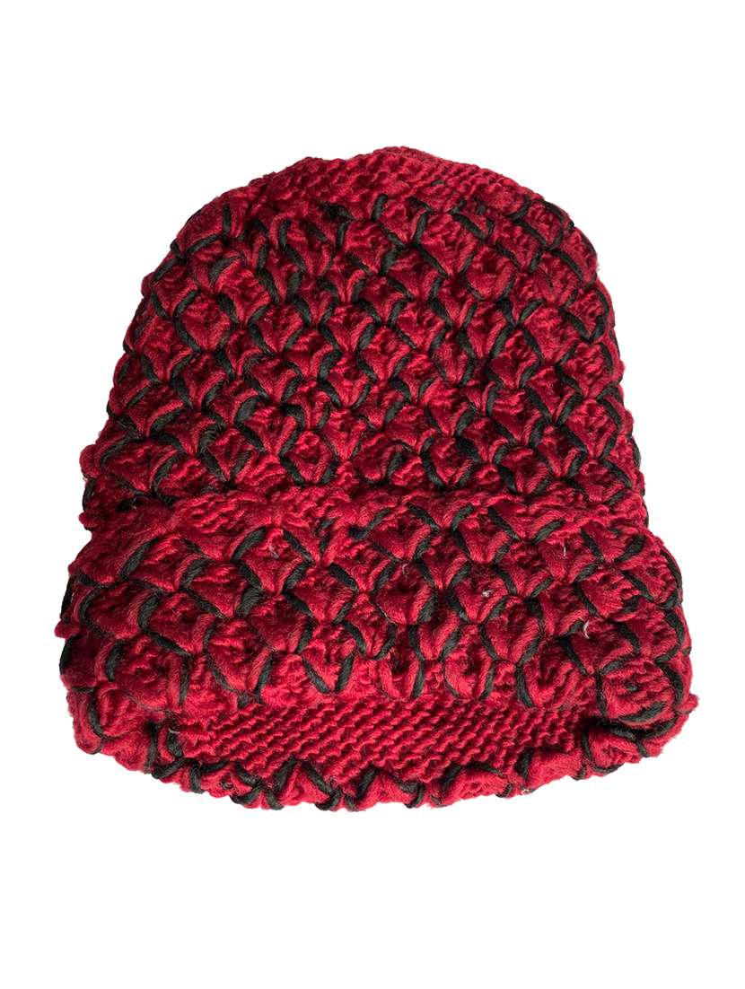 women self design winter cap - 22141302 - Standard Image - 2