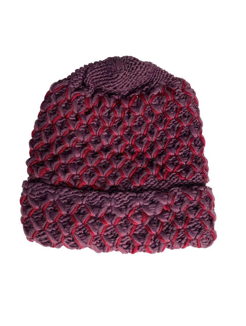 women self design winter cap - 22141303 - Standard Image - 2