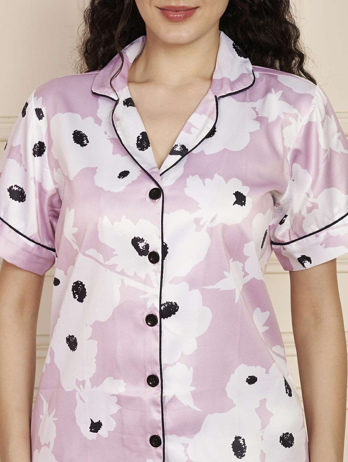 women printed nightwear pyjama set - 22141309 - Standard Image - 7