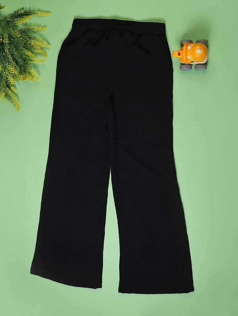 girls solid mid rise chinos trouser - 22141323 -  Standard Image - 2