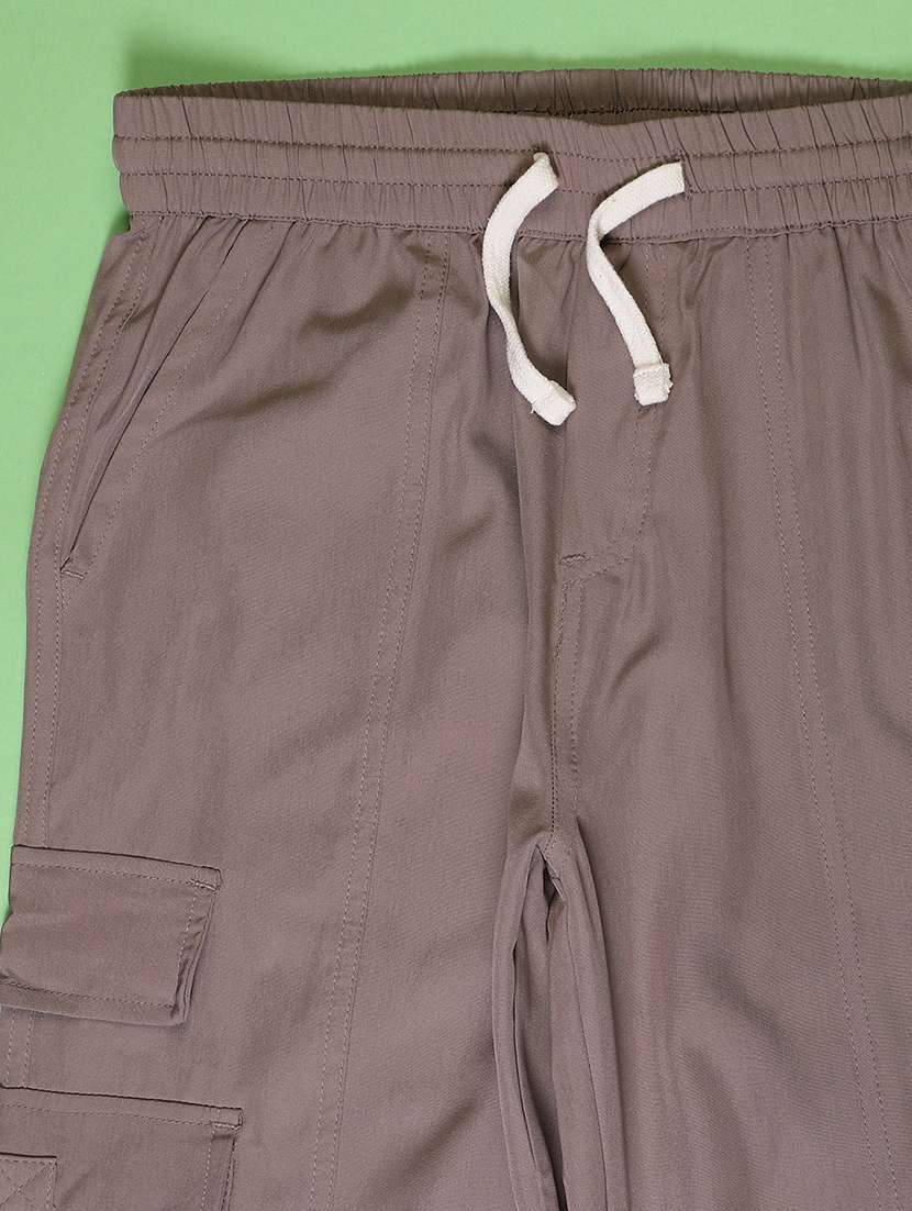 girls solid mid rise cargo - 22141324 - Standard Image - 2