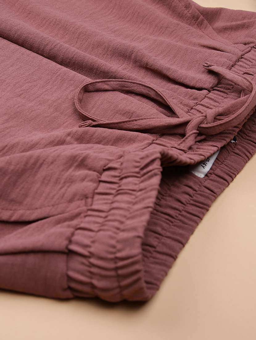 girls solid mid rise straight trouser - 22141329 -  Standard Image - 2