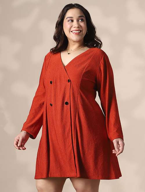 women plus size long sleeve a-line dress - 22141368 -  Standard Image - 0