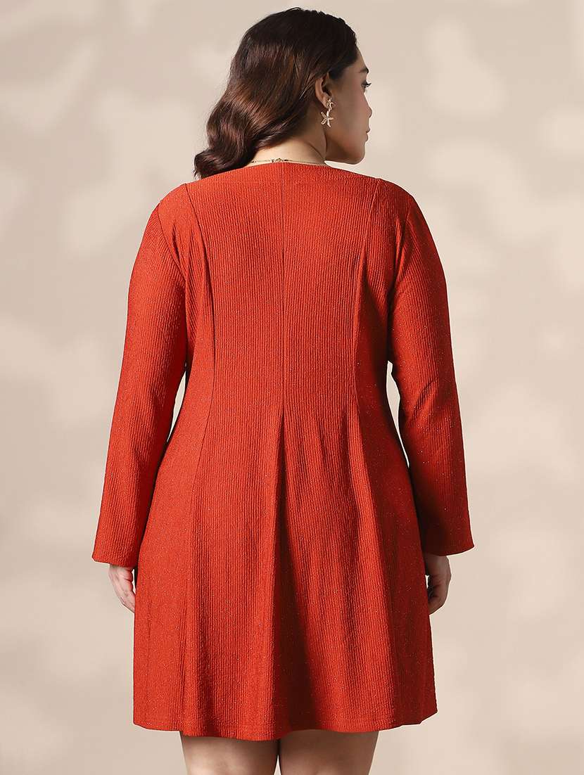 women plus size long sleeve a-line dress - 22141368 -  Standard Image - 2