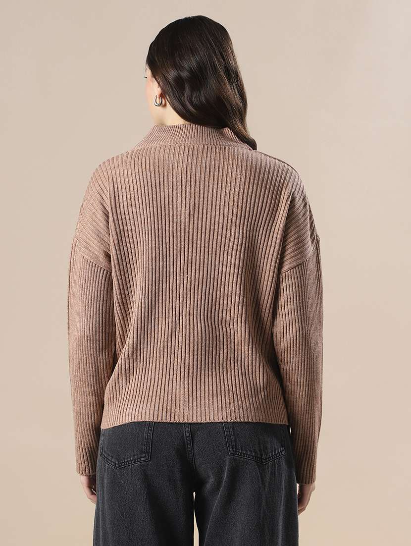 women soldi mock neck long sleeve pullover - 22141398 - Standard Image - 2